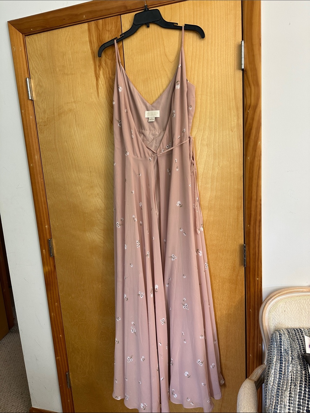 Jenny yoo wrap  dress Flowy Pink Floral brand new 8-10 fit $295 online